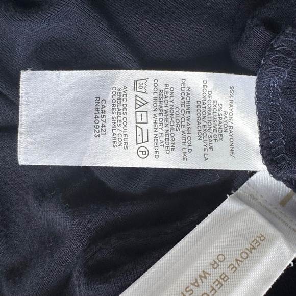 Ann Taylor LOFT Navy Blue Casual Dress – Size Large - Picture 4 of 4